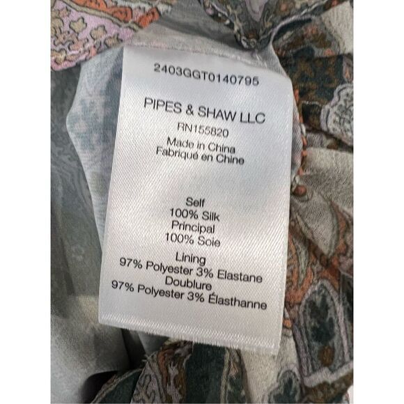 Veronica Beard Women's Barely Orchid Paisley Halter Neck Renee Tops Size 12 NWT - Picture 9 of 11